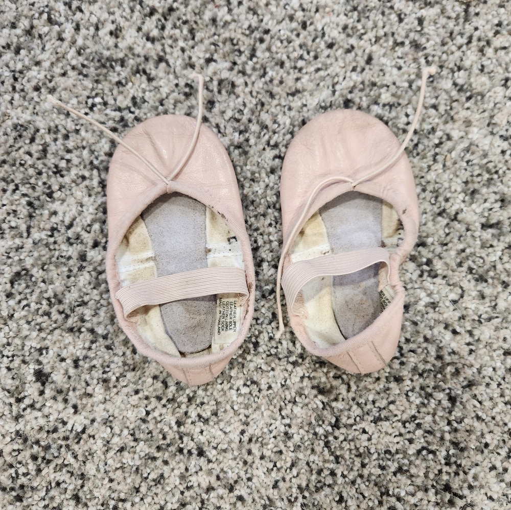 Bloch Pink Soft-leather Ballet Slipper with Drawstring